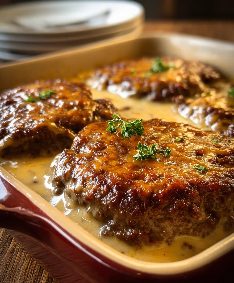 Amish Beef Beef Hamburger Steak Bake: Einfach & Lecker