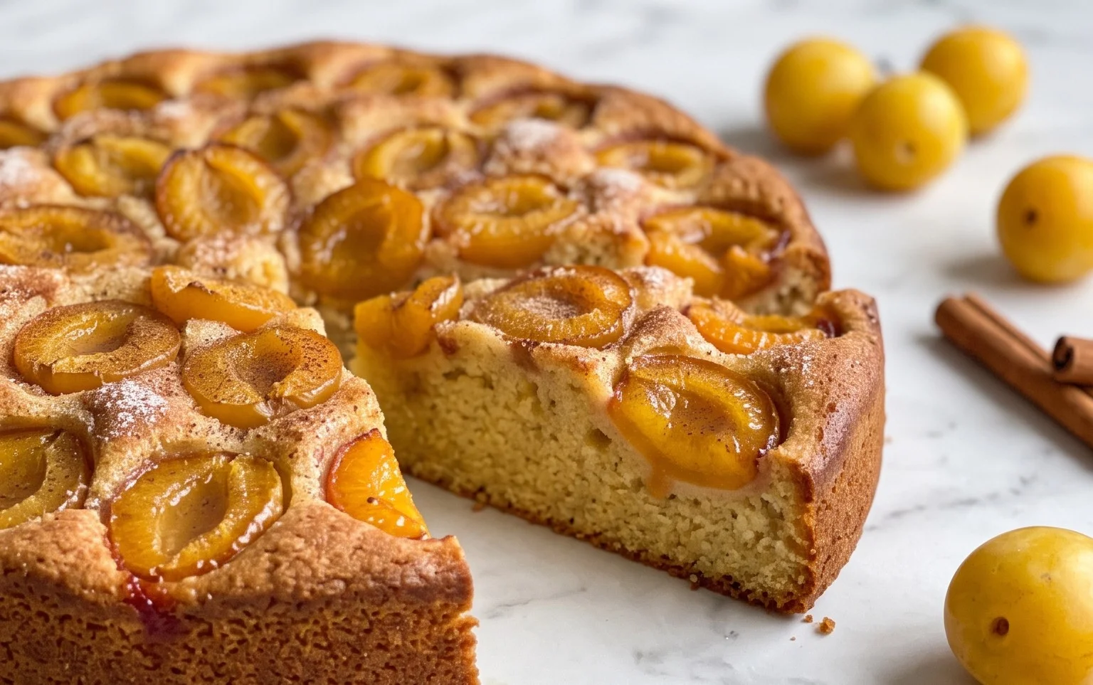 Mirabellenkuchen mit Zimt: Sonnengelb & Einfach