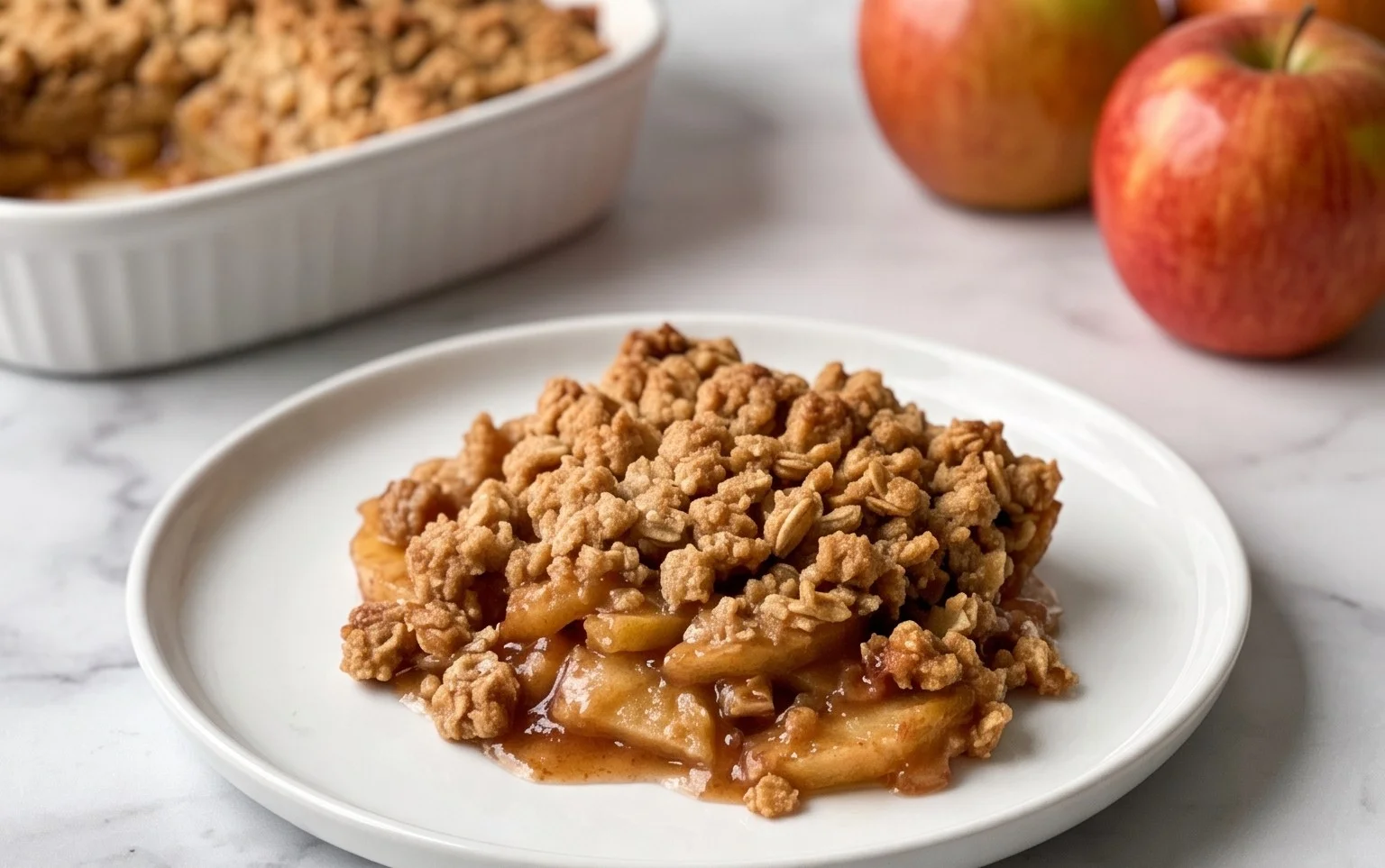 Saftiger Apple Crisp: Knusprig, buttrig, süß