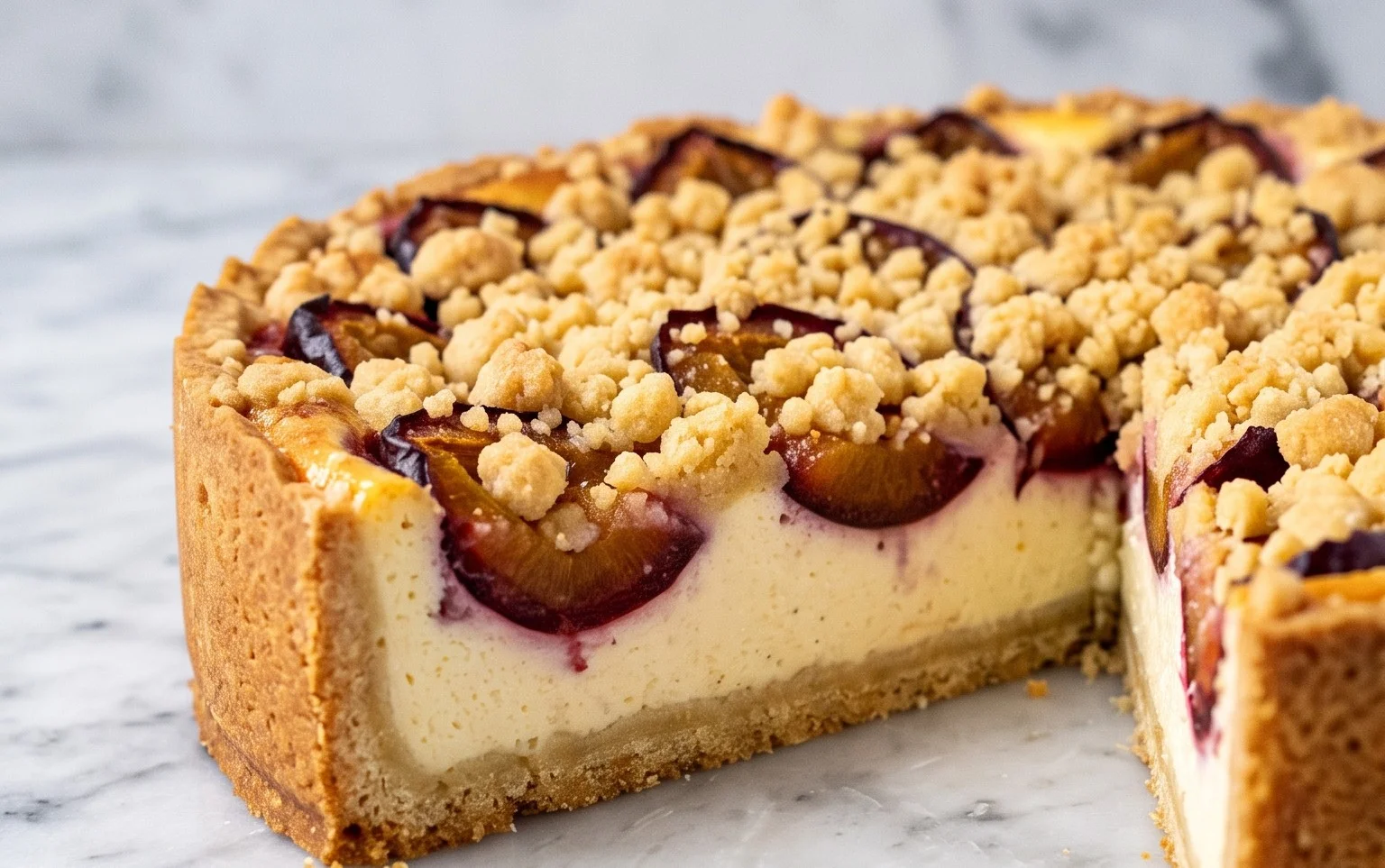 Zwetschgen-Käsekuchen: Mürbeteig & Streusel-Rezept
