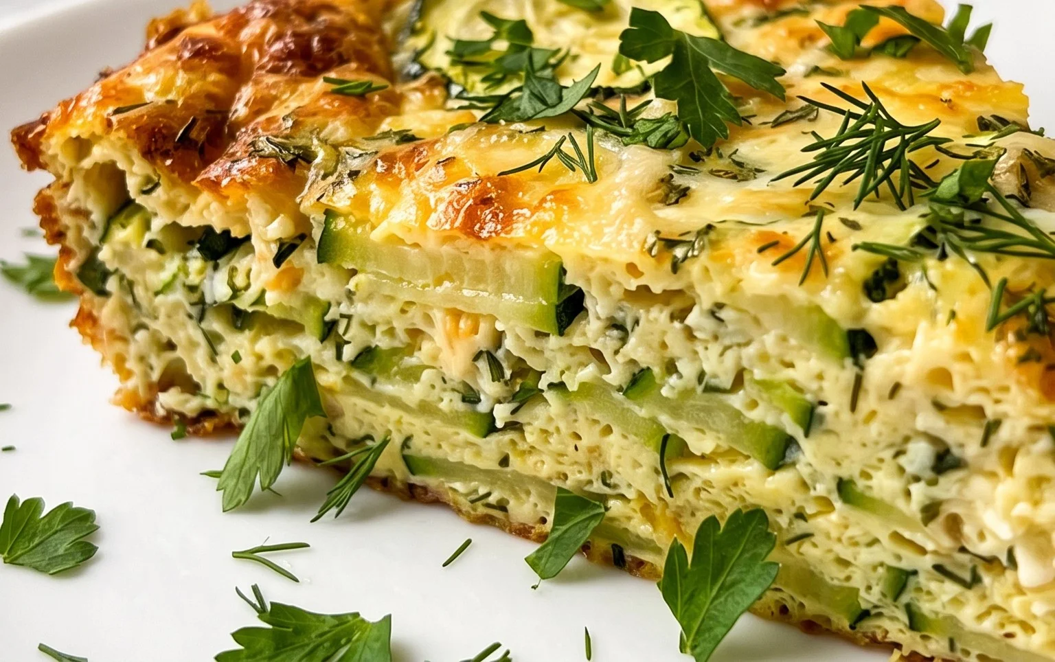 Easy Crustless Summer Zucchini Pie